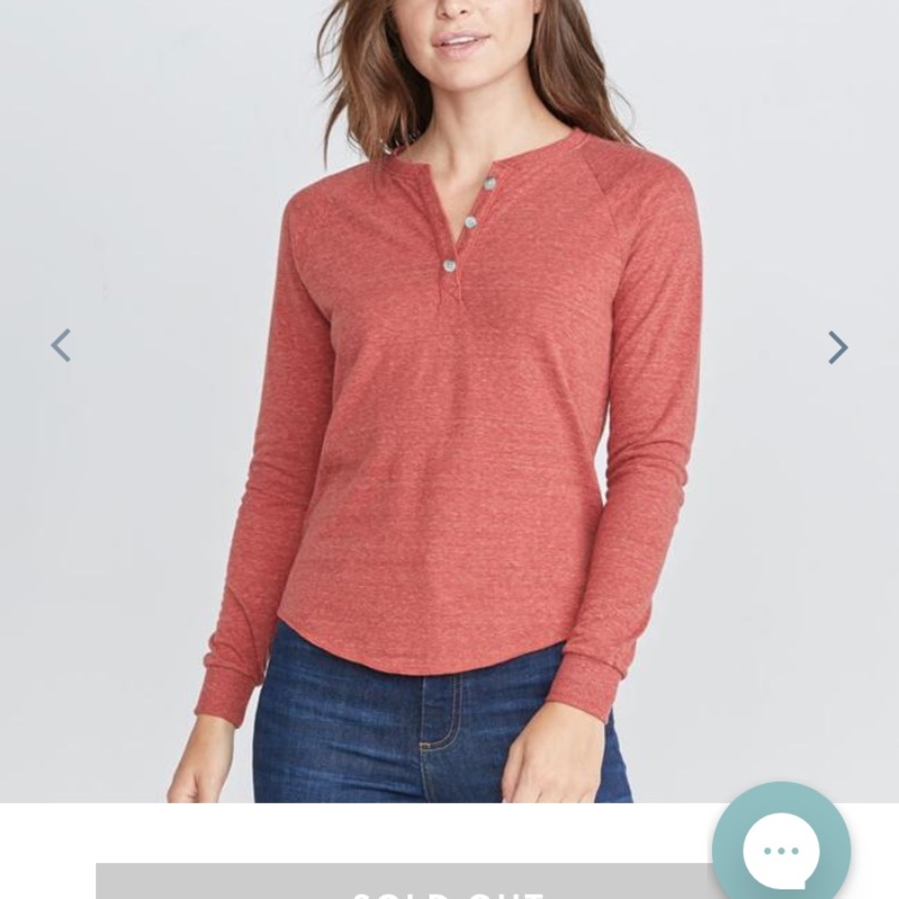 Double Knit Henley in Rosewood